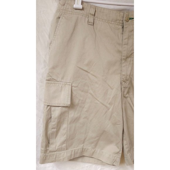 Tommy Hilfiger Mens 36 Beige Adjustable Waist Flat Front Cargo Shorts 10" Inseam - Picture 2 of 13